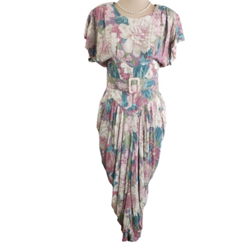 SOLD Vintage Karen Alexander Floral Dress - Picture 1 of 13